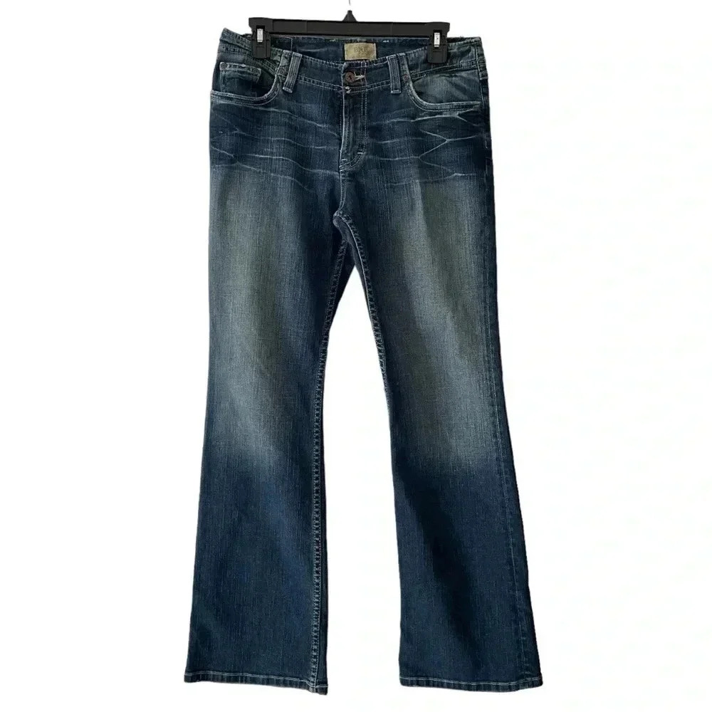BKE Wendi Stretch Bootcut Jeans Women Size 28 Y2K Mid Rise Med Blue Wash Denim‎